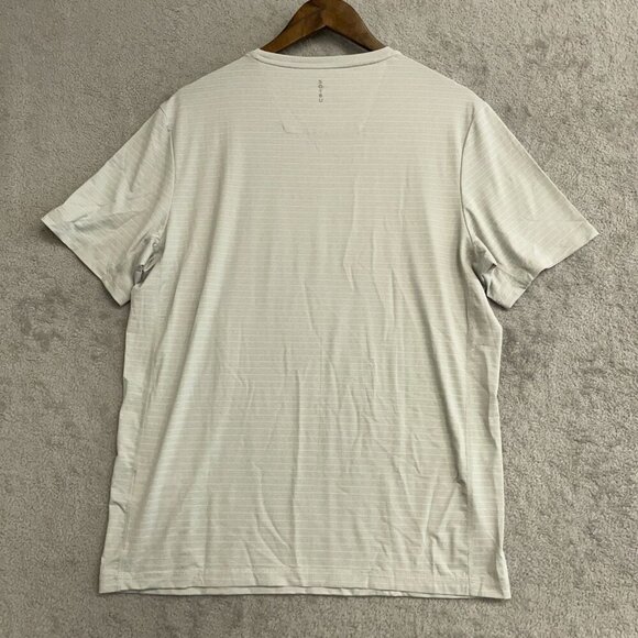 NWOT Soybu Men's M Light Grey Performance Active T-Shirt Striped - Picture 2 of 8